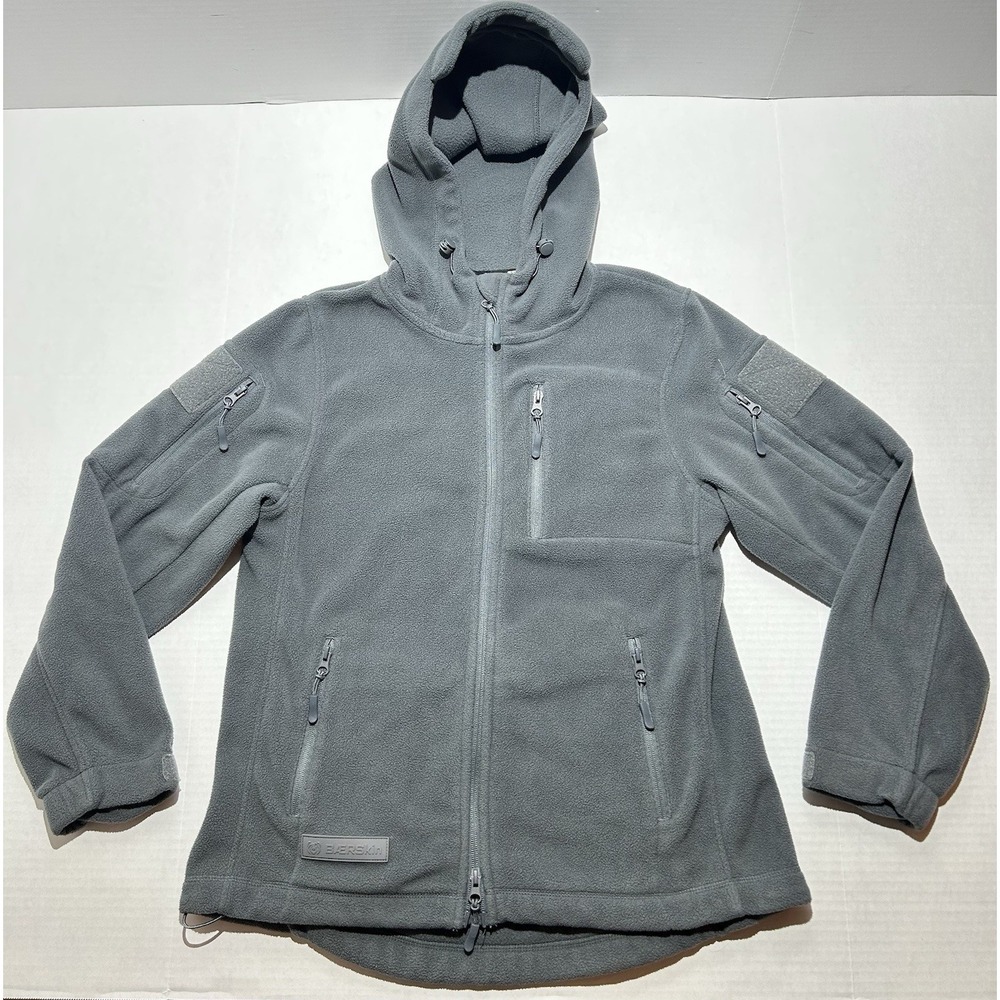 BAERSKIN Tactical Fleece Hoodie 3.0 Men's Medium Gray Full Zip Hooded Jacket
